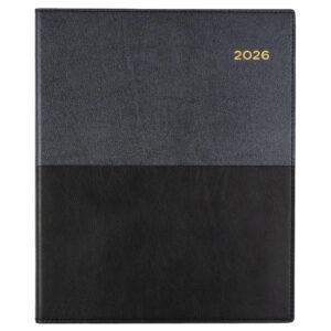 2026 Diary Collins Vanessa Short A4 Quarto Vertical Week to View BLACK 325.V99